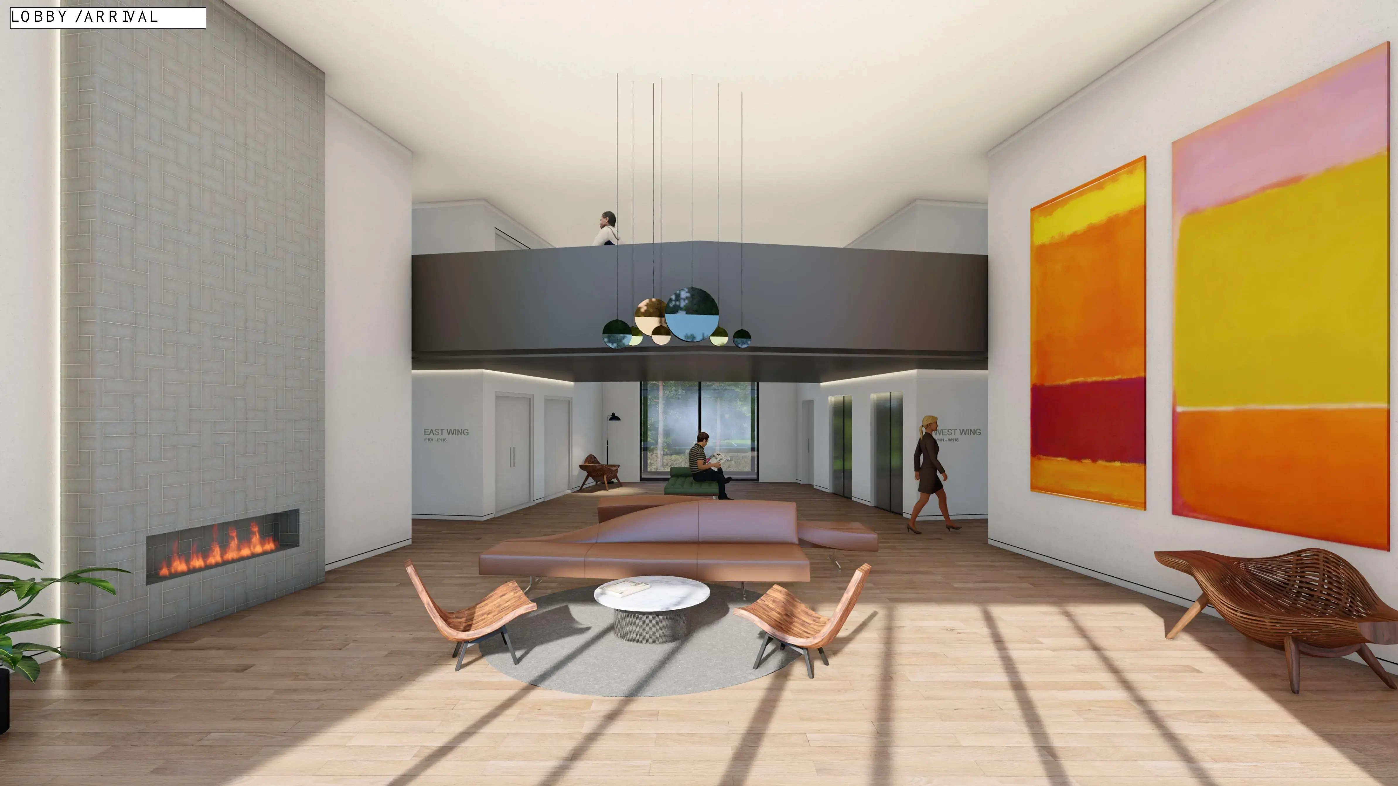Official architectural rendering of the Lifestyle Enclave lobby and arrival area