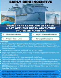 Early bird incentive 